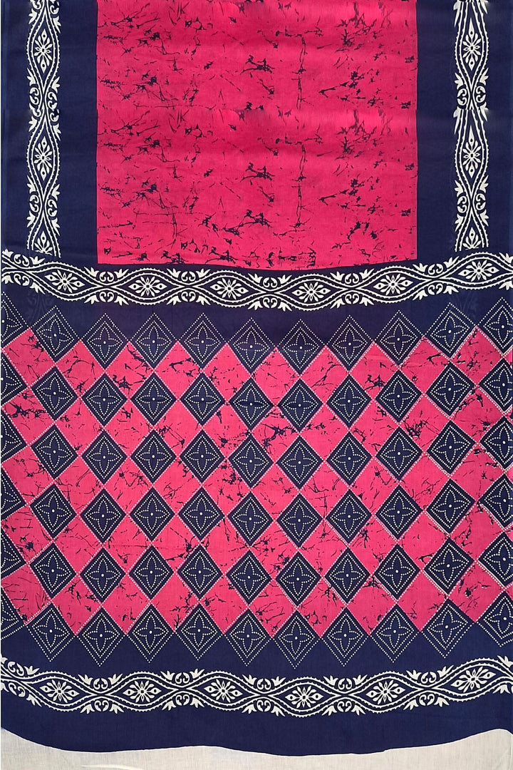 Jaipur mul cotton saree in pink