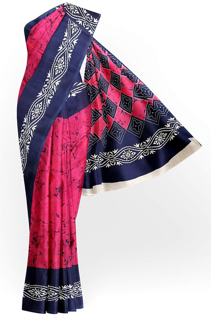 Jaipur mul cotton saree in pink