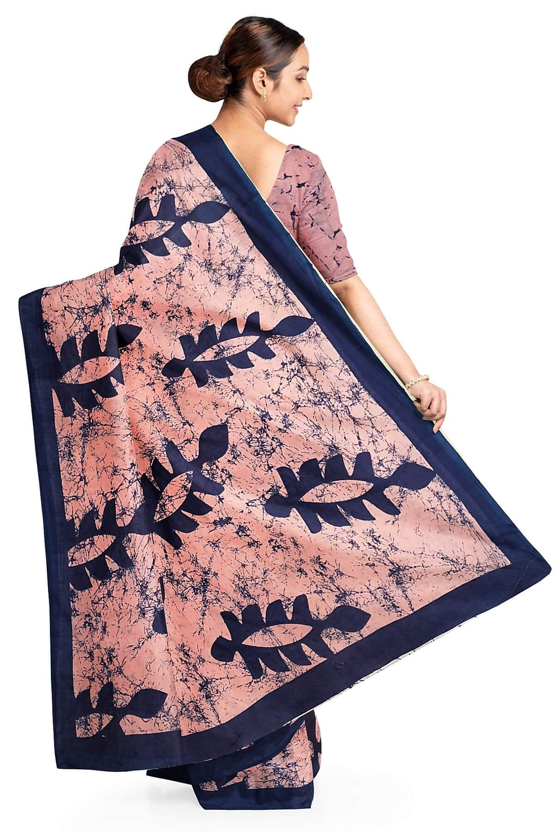 Jaipur mul cotton saree in blush  pink