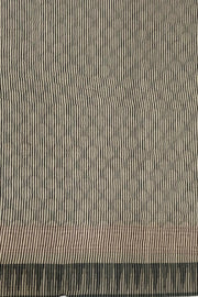 Bagru hand block print linen saree in black