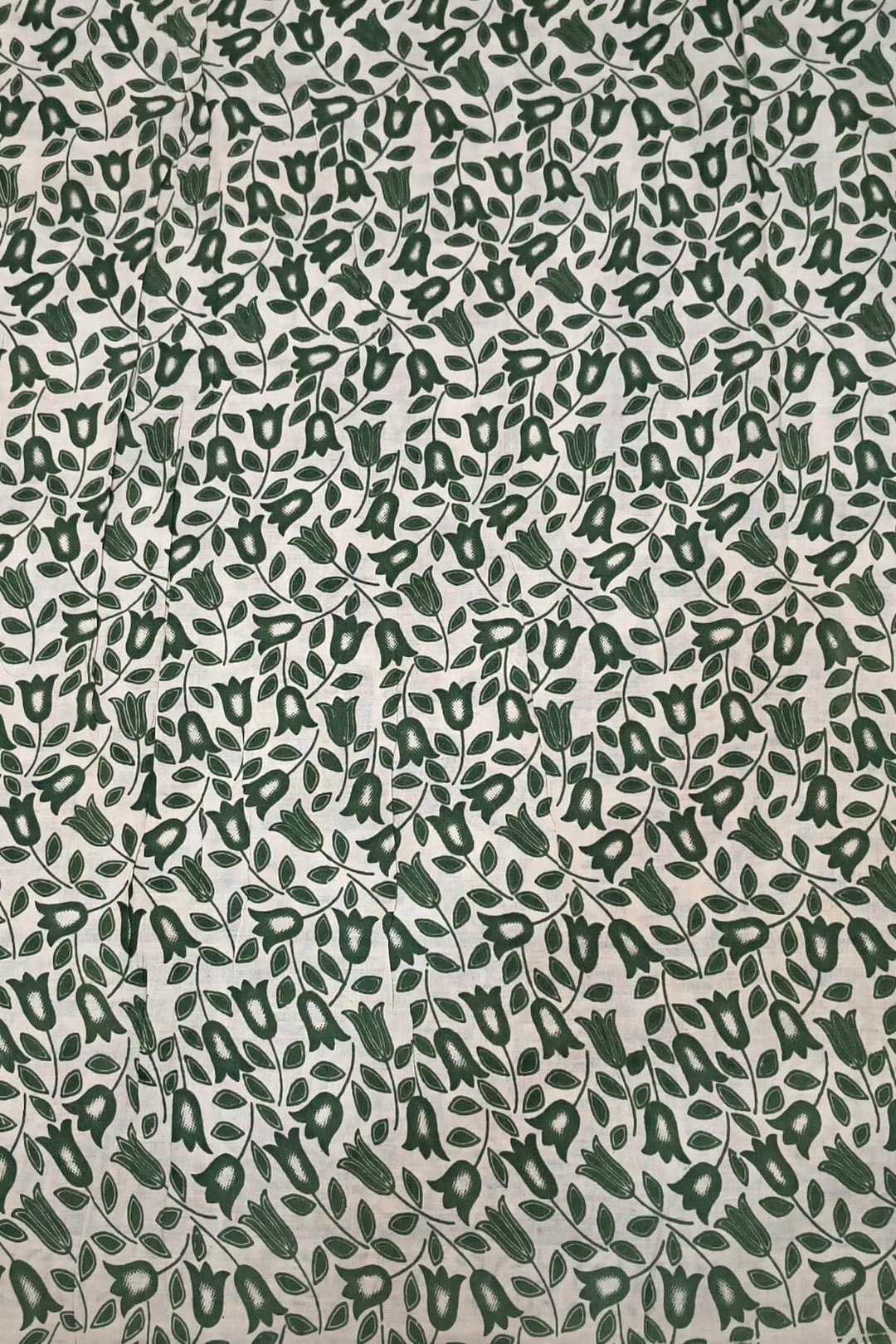 Printed  kalamkari pure cotton saree in off white