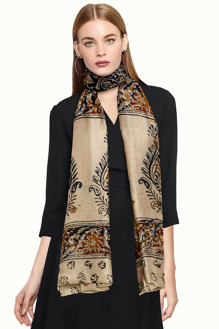 Kalamkari cotton stole