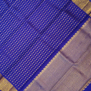 Kanchi pure silk dupatta in blue with rich pallu & border