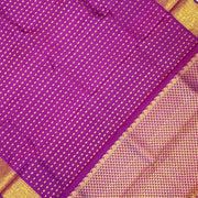 Kanchi pure silk dupatta in purple with rich pallu & border