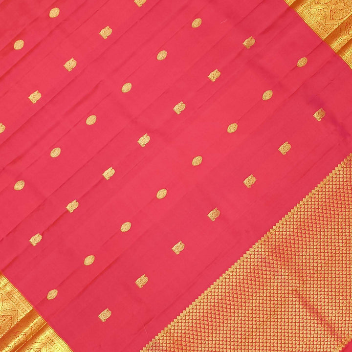 Kanchi pure silk dupatta in pink with peacock  motifs