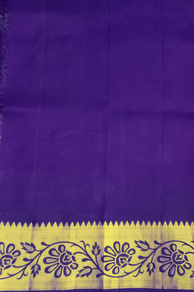 Kanchi soft silk saree in  multicolour checks