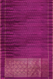 Kanchi soft silk saree in wine with small motifs on the body and floral vines in pallu