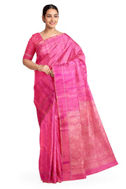Kanchi soft silk saree in pink with small motifs