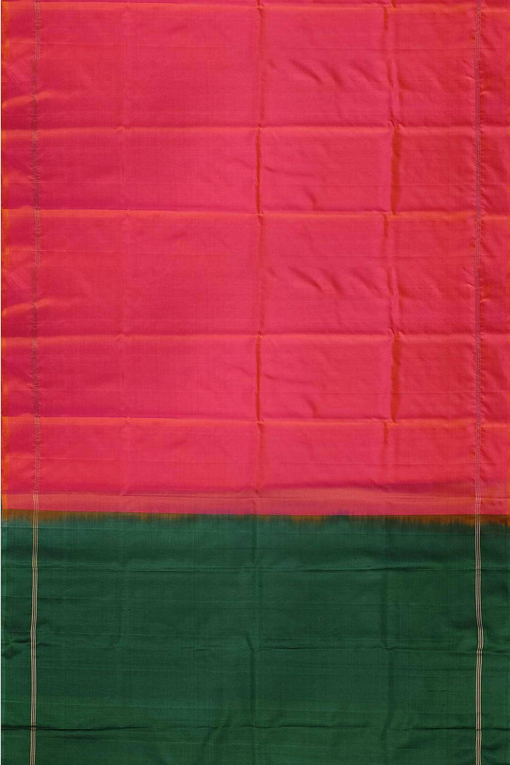 Kanchi soft silk saree in  orangish pink