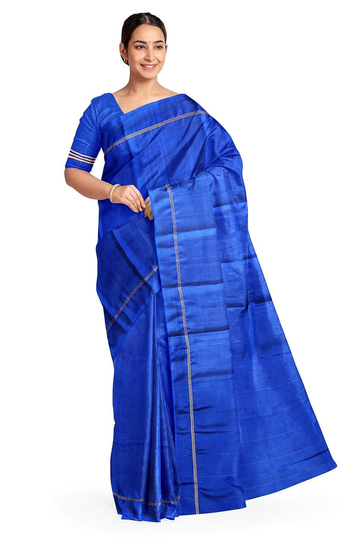 Kanchi soft silk saree in royal blue
