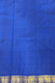 Kanchi pure silk saree in off white with a temple border
