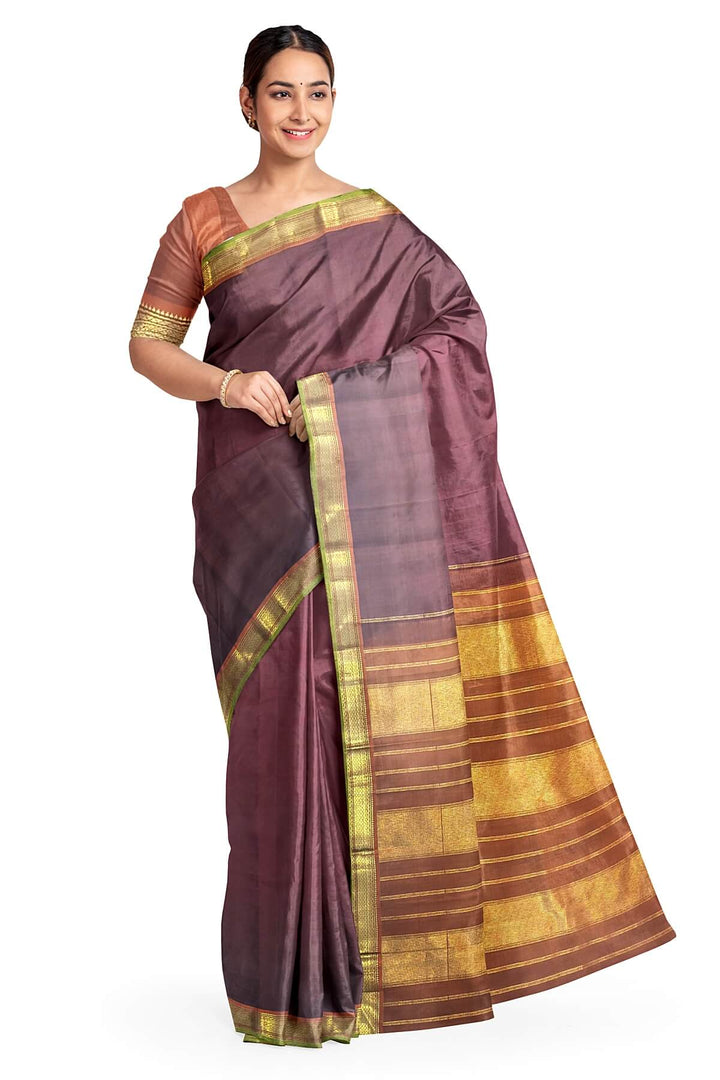 Kanchi pure silk saree in maroon