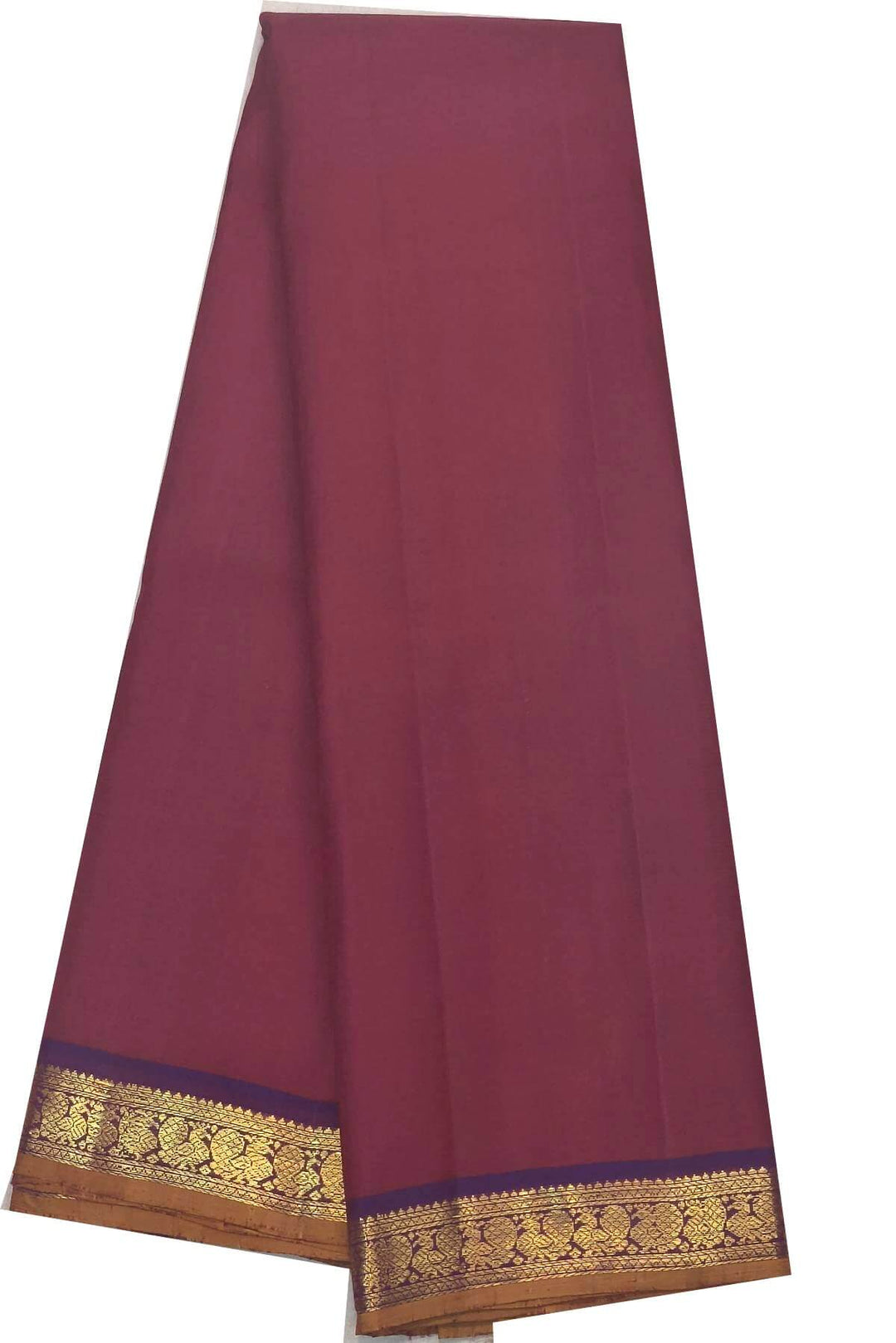 Kanchi pure silk saree in  dark red