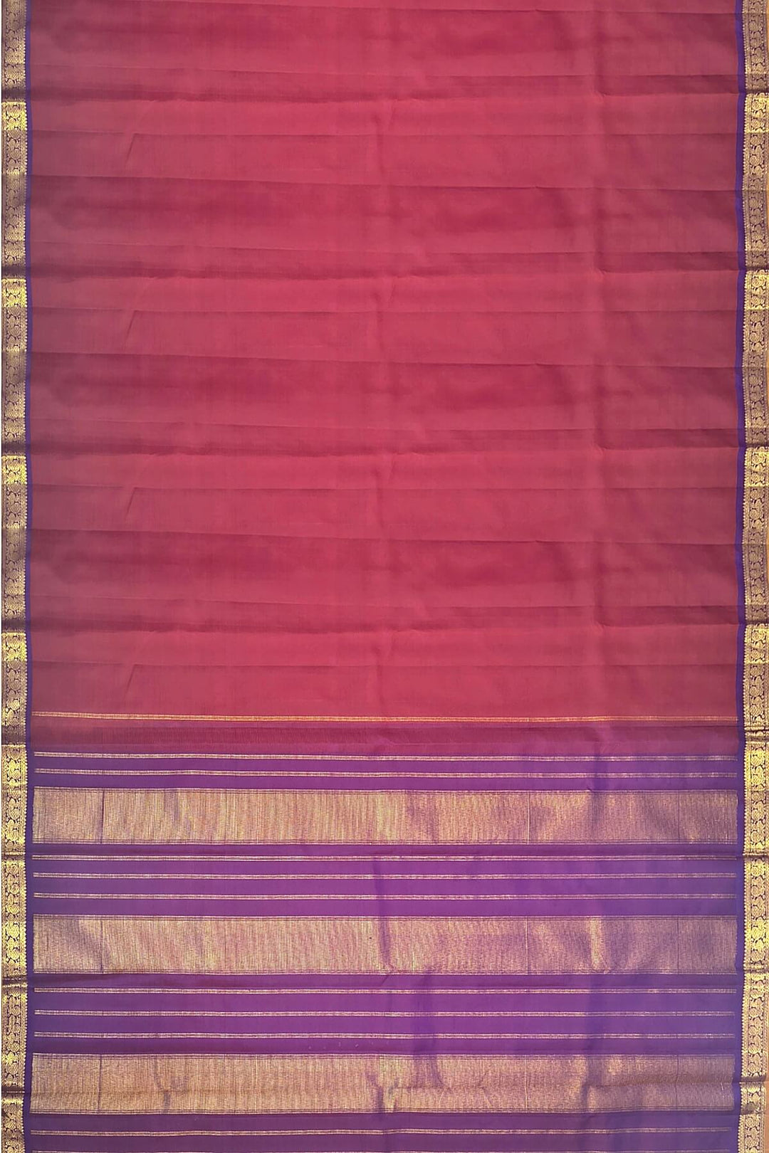 Kanchi pure silk saree in  dark red