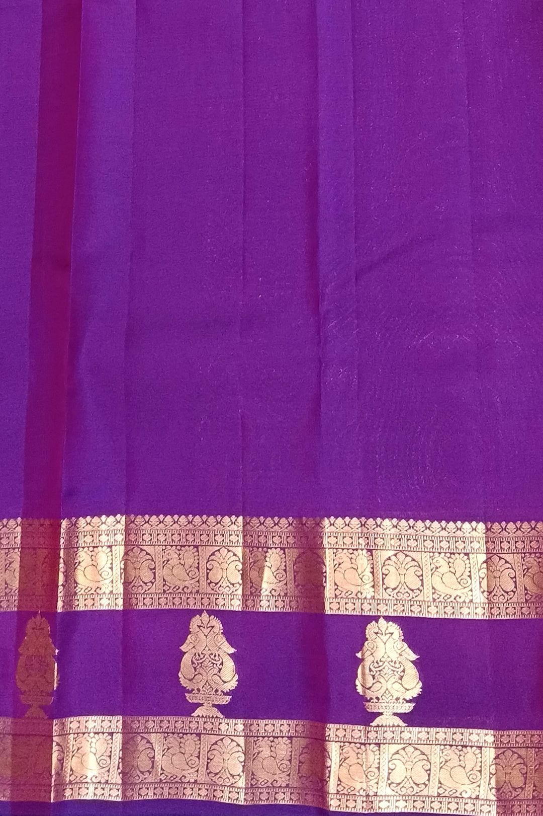 Kanchi silk saree in in pink stripes