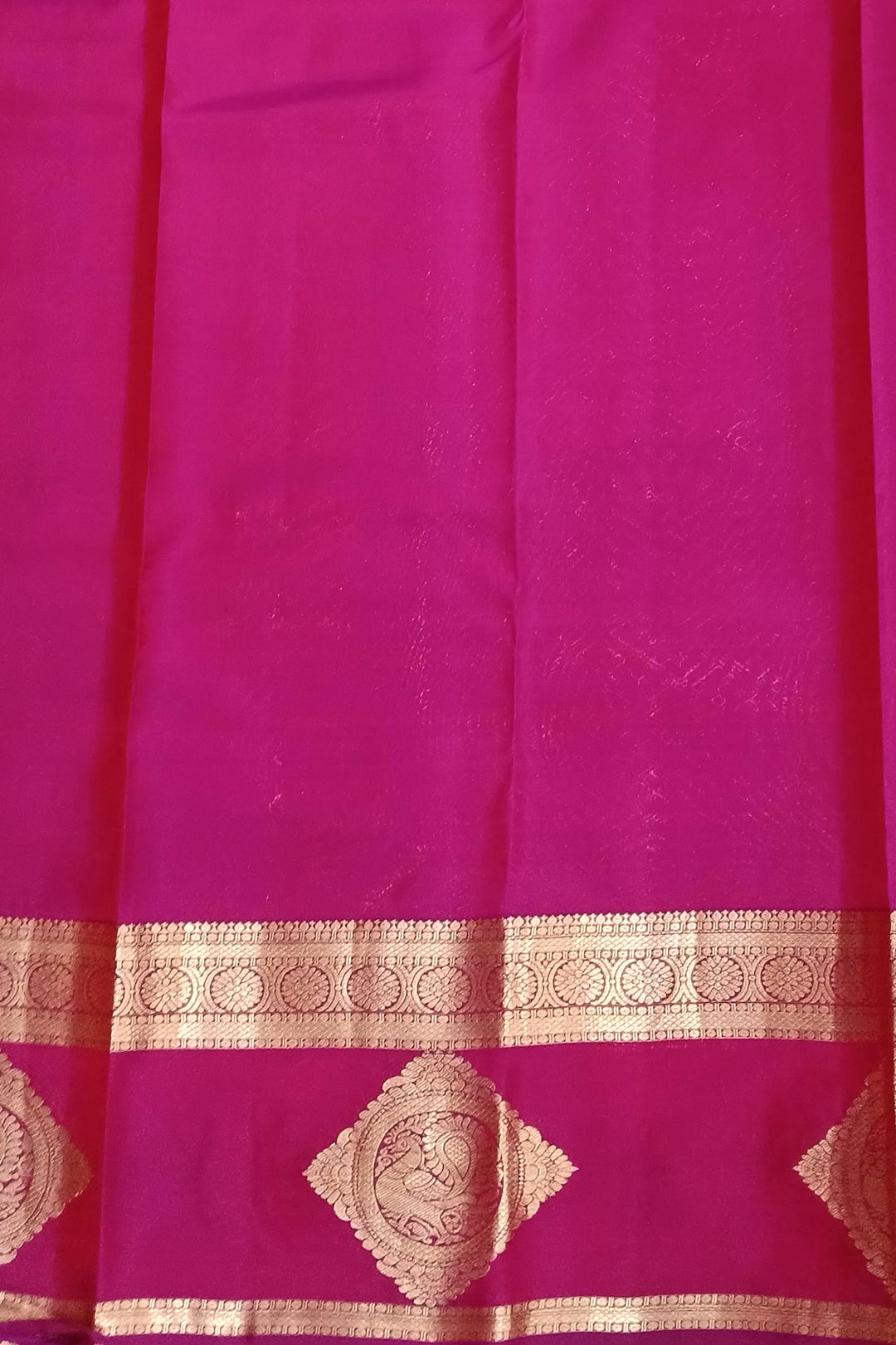 Kanchi silk saree in yellow with buttis