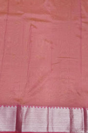 Mangalgiri silk cotton saree in  radium green & pink
