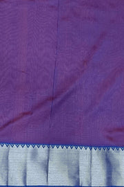 Mangalgiri silk cotton saree in mango yellow & purple