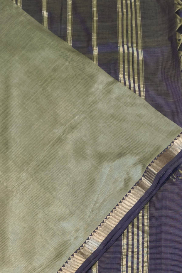 Mangalgiri silk cotton saree in sage green
