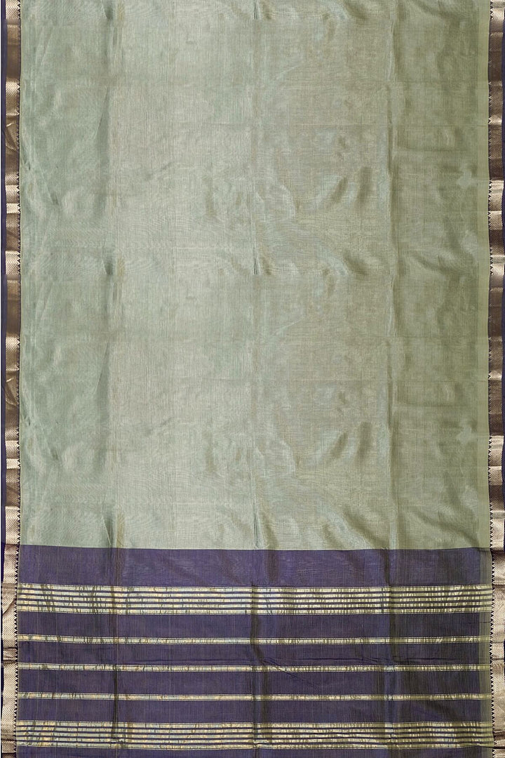 Mangalgiri silk cotton saree in sage green