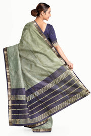 Mangalgiri silk cotton saree in sage green