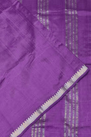 Mangalgiri silk cotton saree in violet with silver border