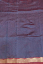 Mangalgiri silk cotton saree in two tone violet