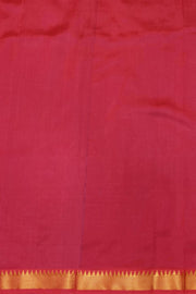 Mangalgiri silk cotton saree in purple with silver border