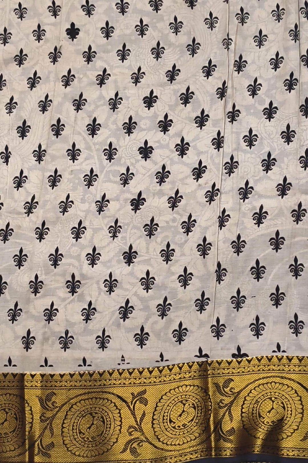 Mangalgiri silk cotton saree in  brown  in kalamkari print