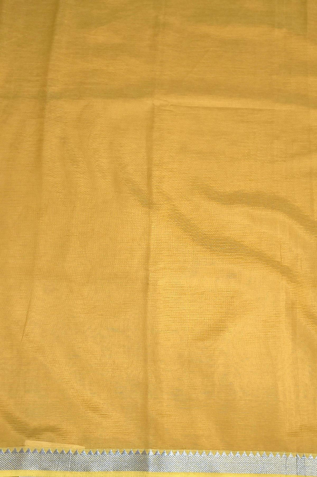 Mangalgiri silk cotton saree in light mustard