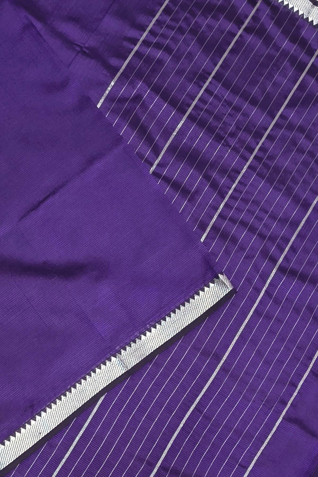 Mangalgiri silk cotton saree in violet