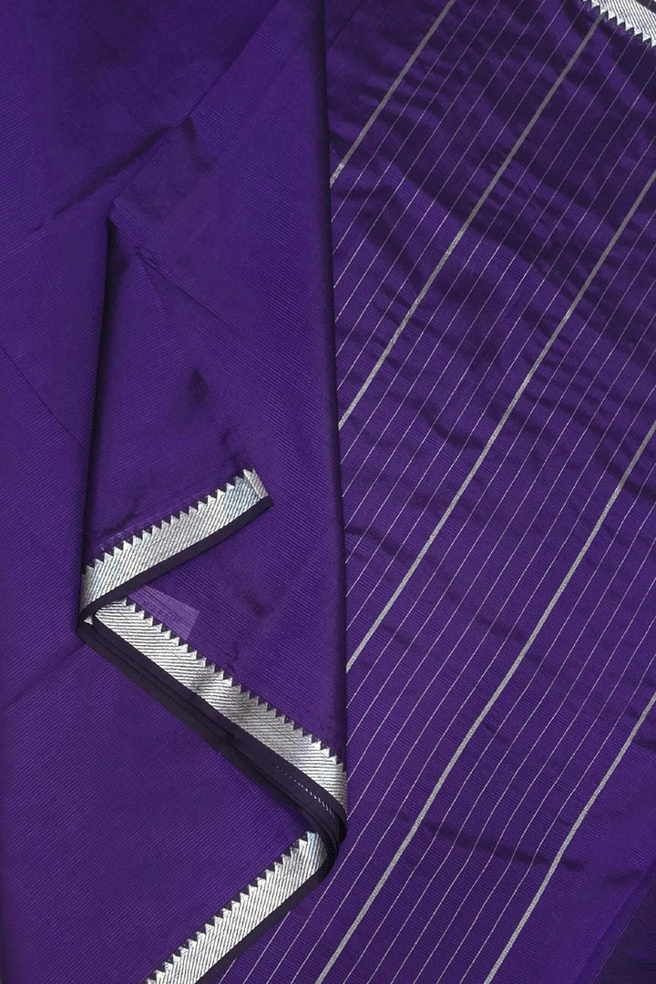 Mangalgiri silk cotton saree in violet