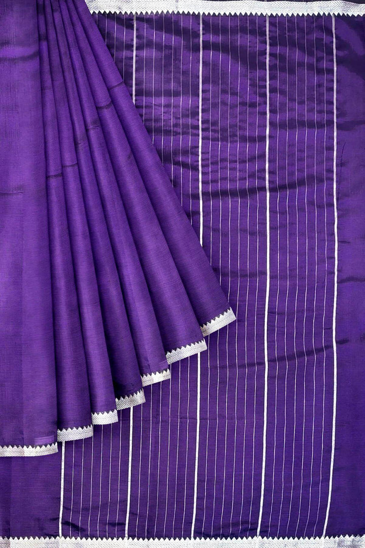 Mangalgiri silk cotton saree in violet