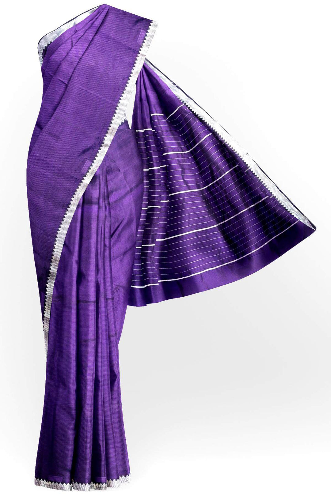 Mangalgiri silk cotton saree in violet