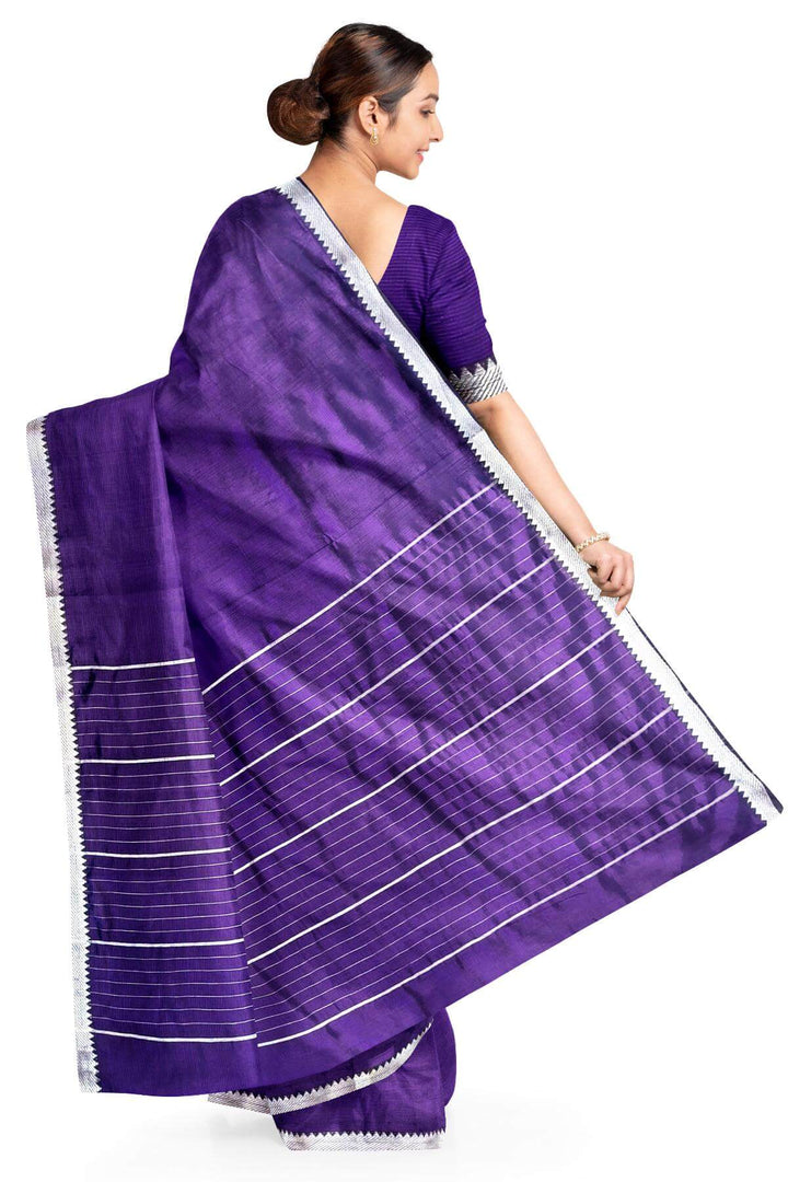 Mangalgiri silk cotton saree in violet