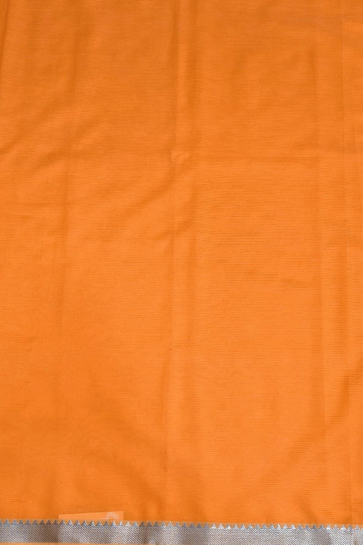 Mangalgiri silk cotton saree in orange