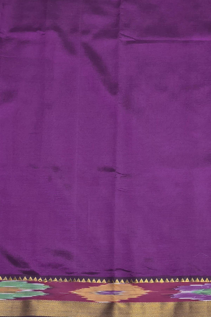 Mangalgiri silk cotton saree in violet
