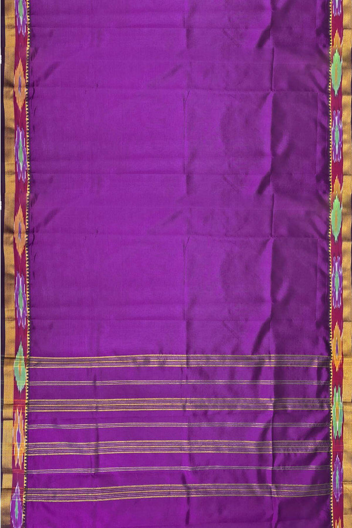 Mangalgiri silk cotton saree in violet
