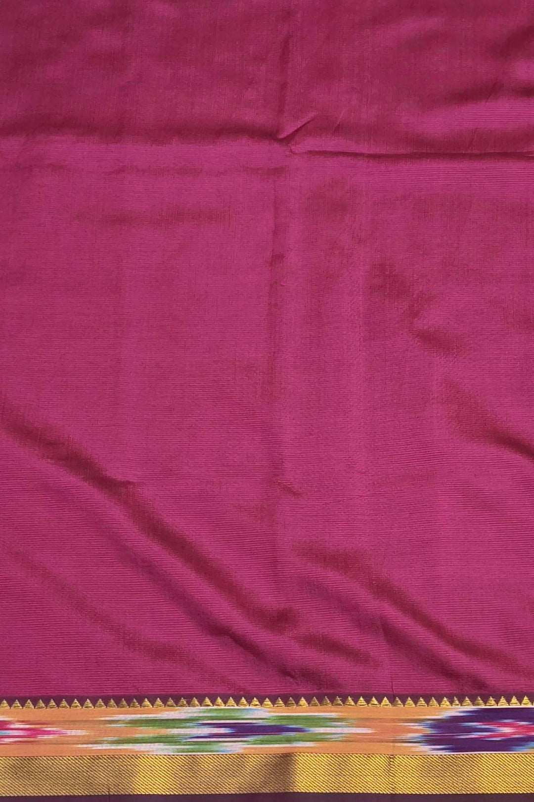 Mangalgiri silk cotton saree in magenta
