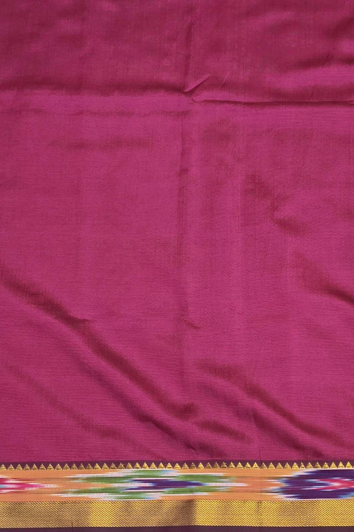 Mangalgiri silk cotton saree in magenta