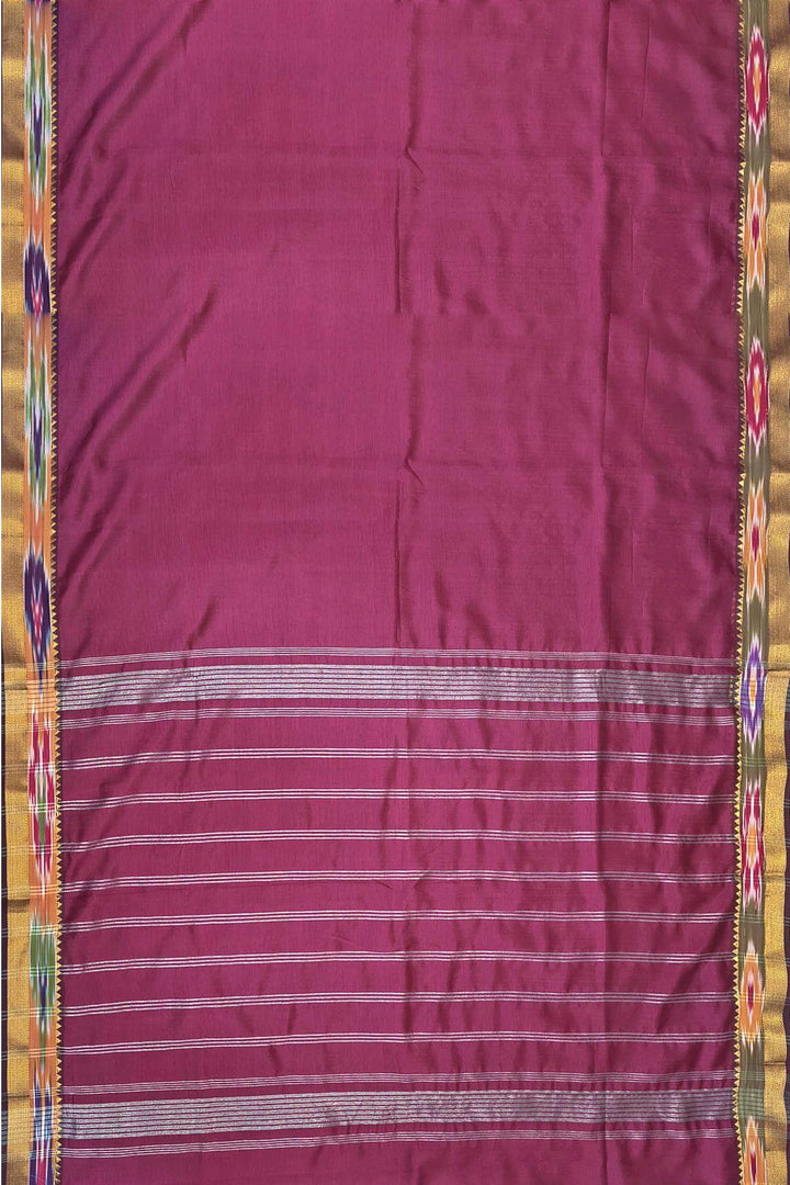 Mangalgiri silk cotton saree in magenta