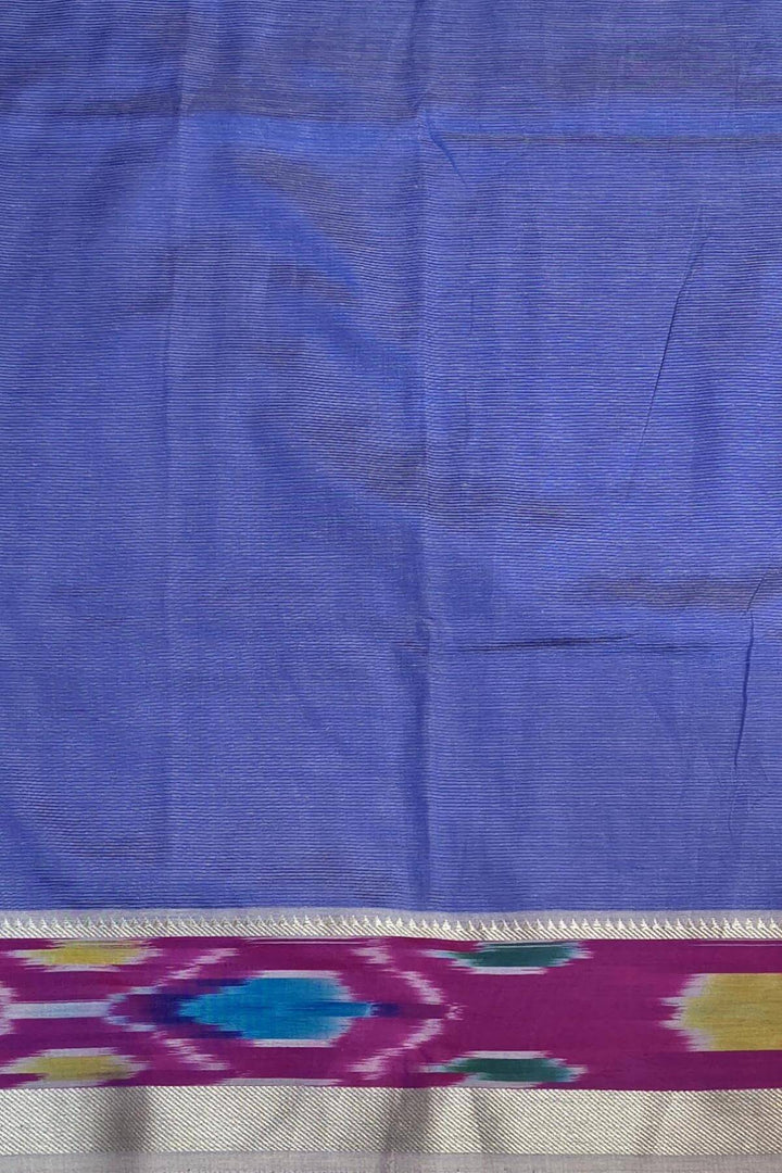 Mangalgiri silk cotton saree in surf blue