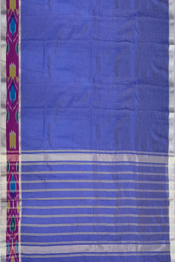 Mangalgiri silk cotton saree in surf blue