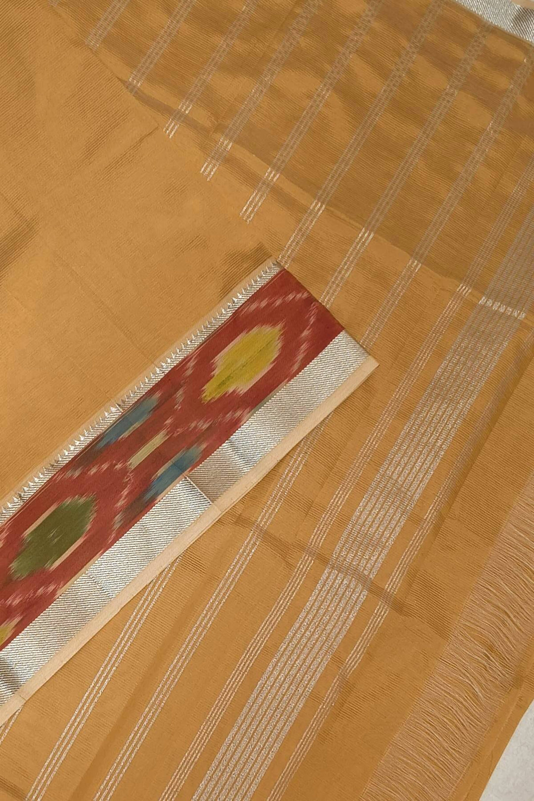 Mangalgiri silk cotton saree in sandalwood