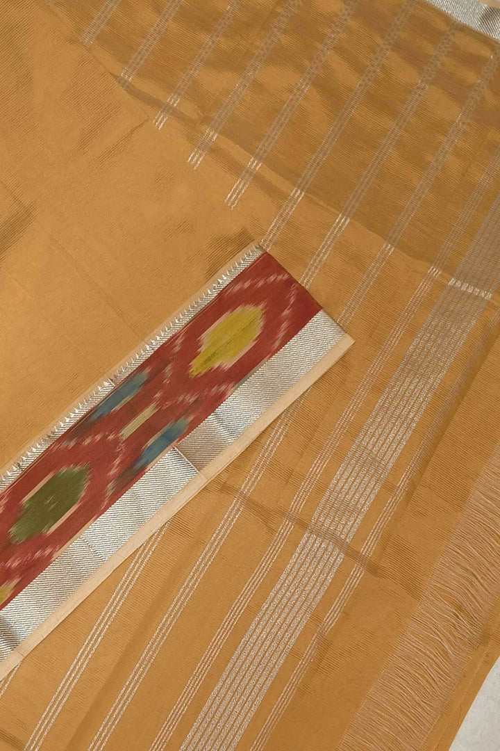 Mangalgiri silk cotton saree in sandalwood