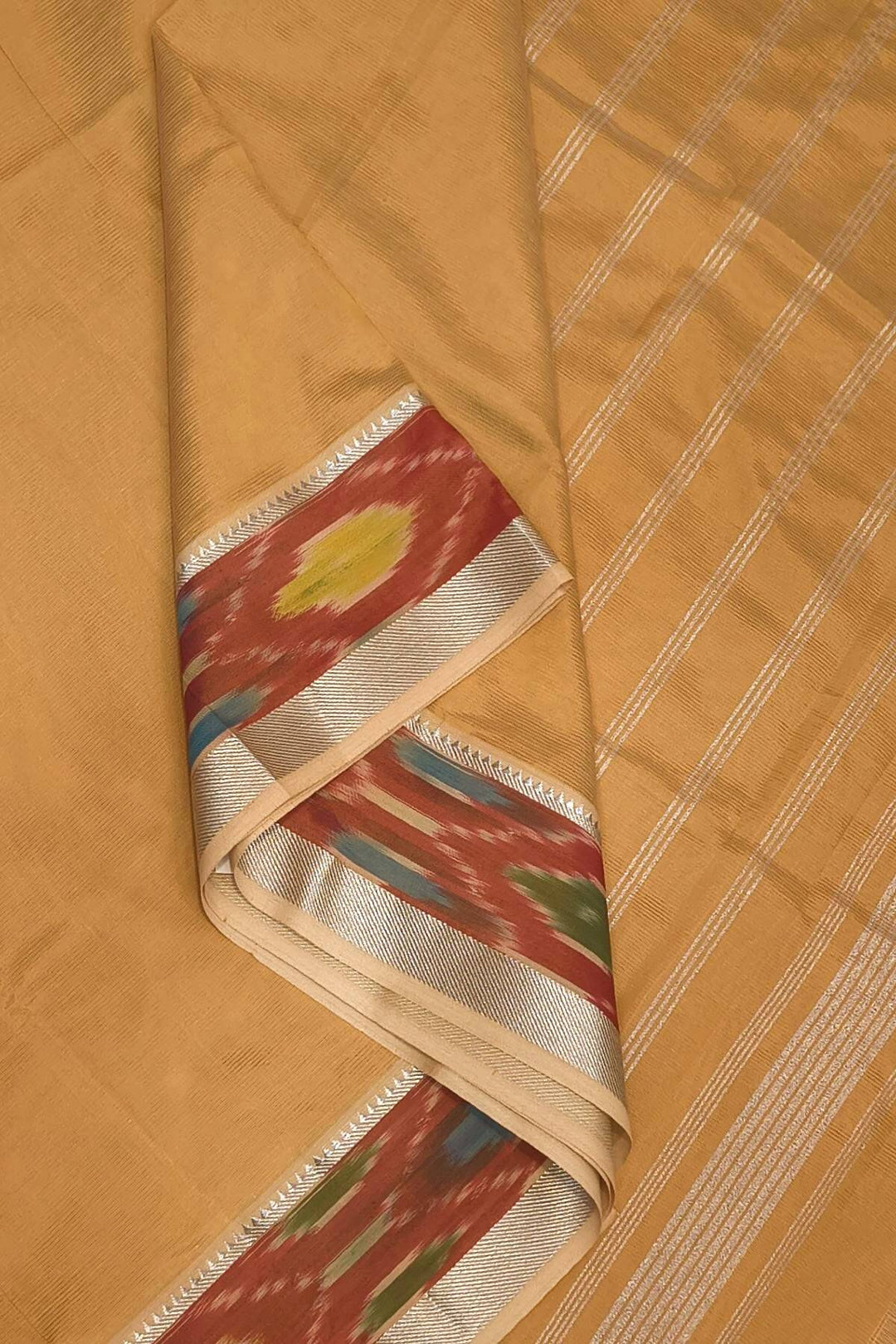Mangalgiri silk cotton saree in sandalwood