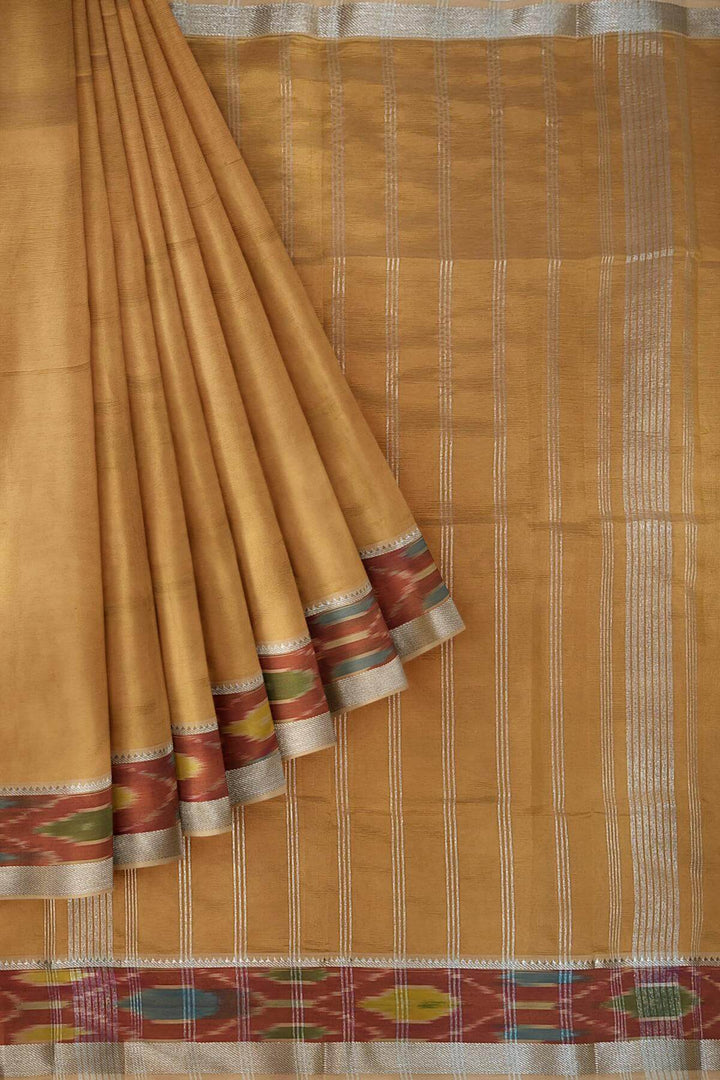 Mangalgiri silk cotton saree in sandalwood