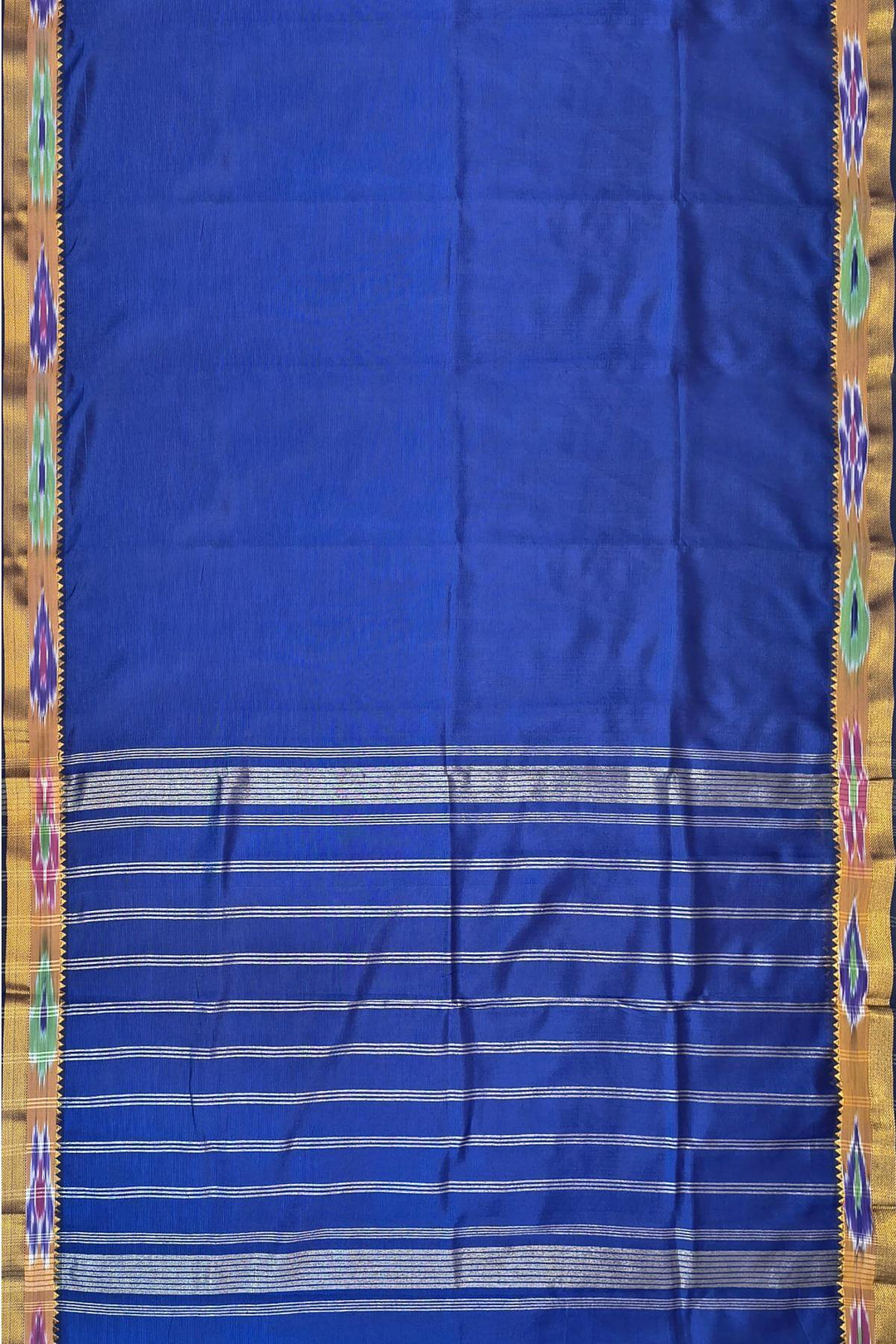 Mangalgiri silk cotton saree in blue
