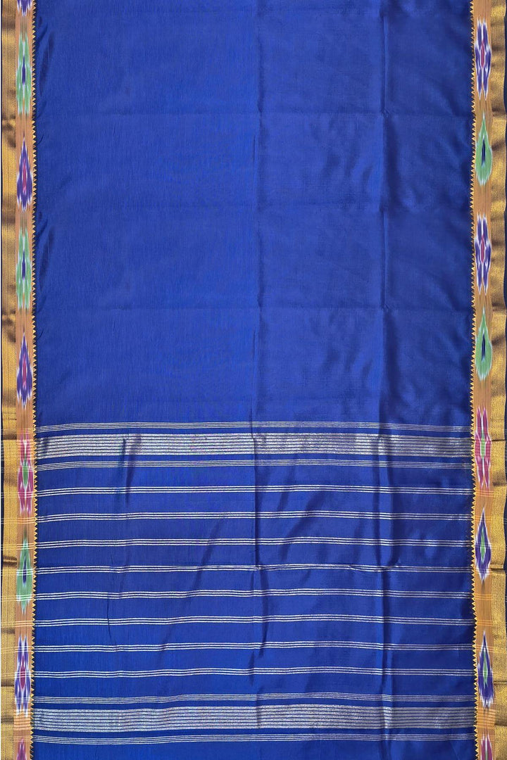 Mangalgiri silk cotton saree in blue