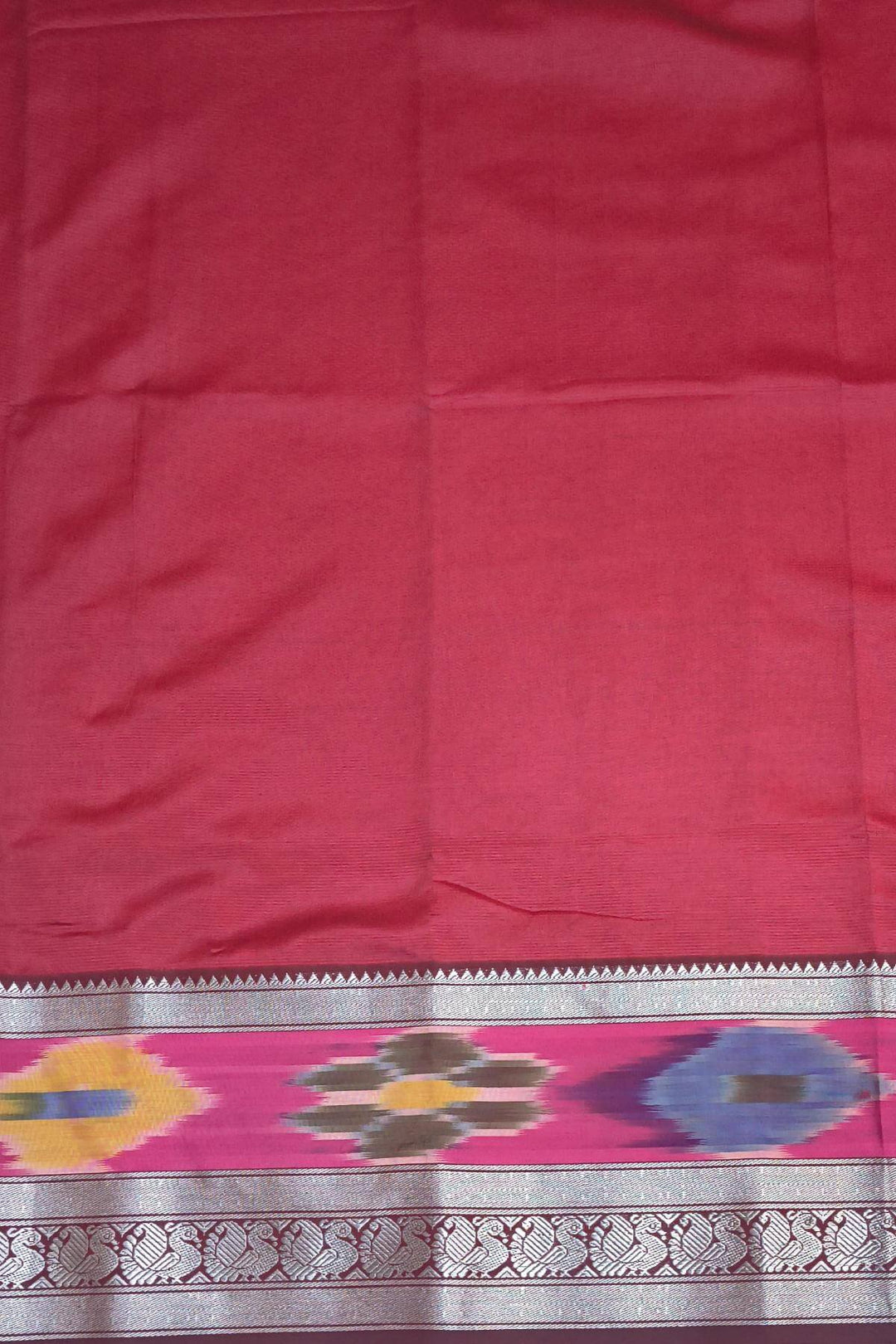 Mangalgiri silk cotton saree in maroon